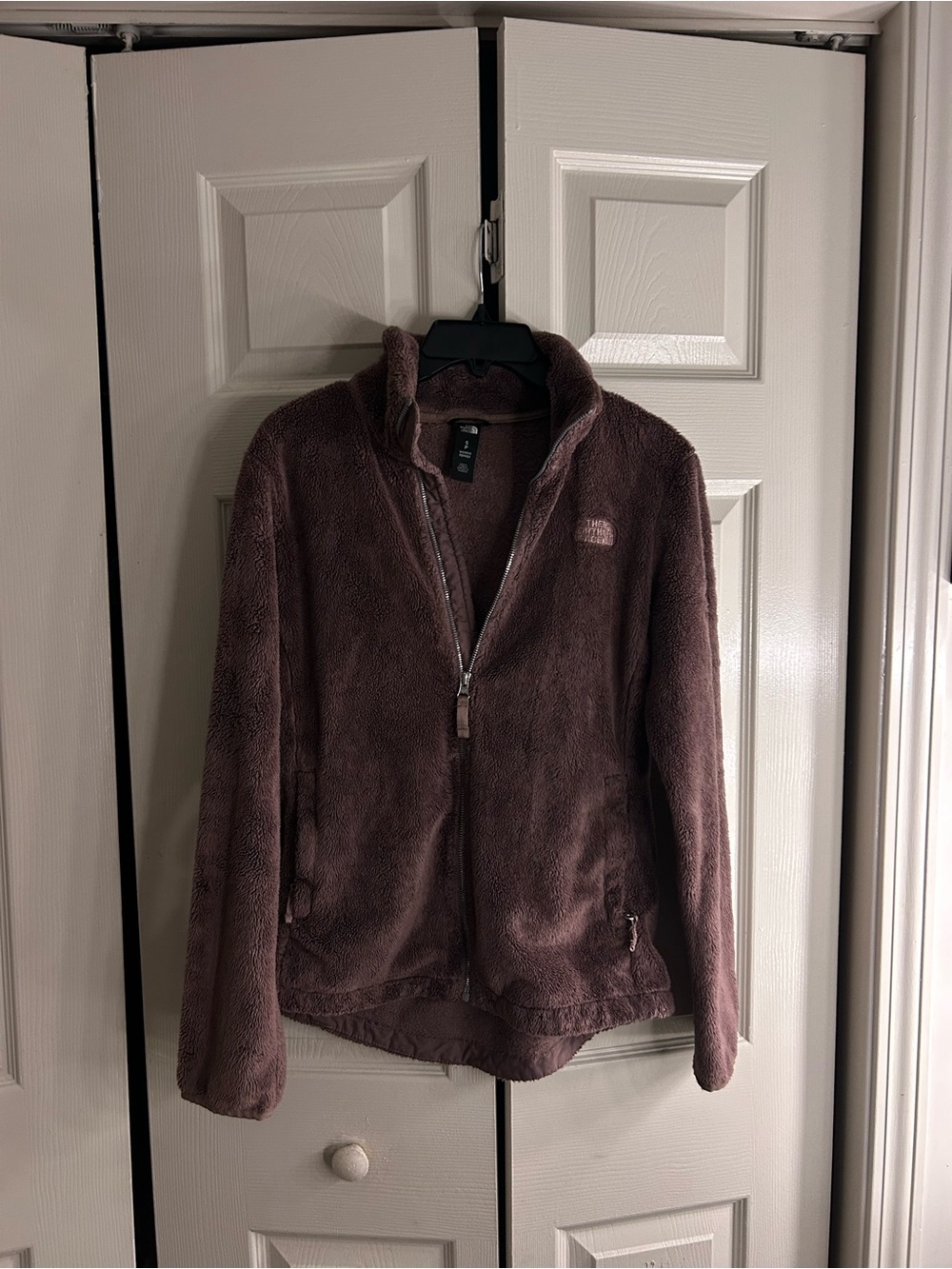 The North Face Women's Dark Brown Plush Full-Zip Teddy Jacket